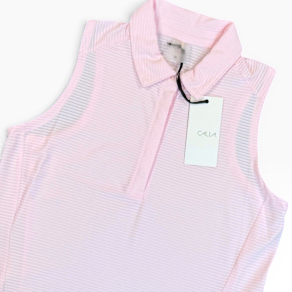 CALIA Renew Sleeveless Golf Polo Womens XL Pink Athletic Top Activewear